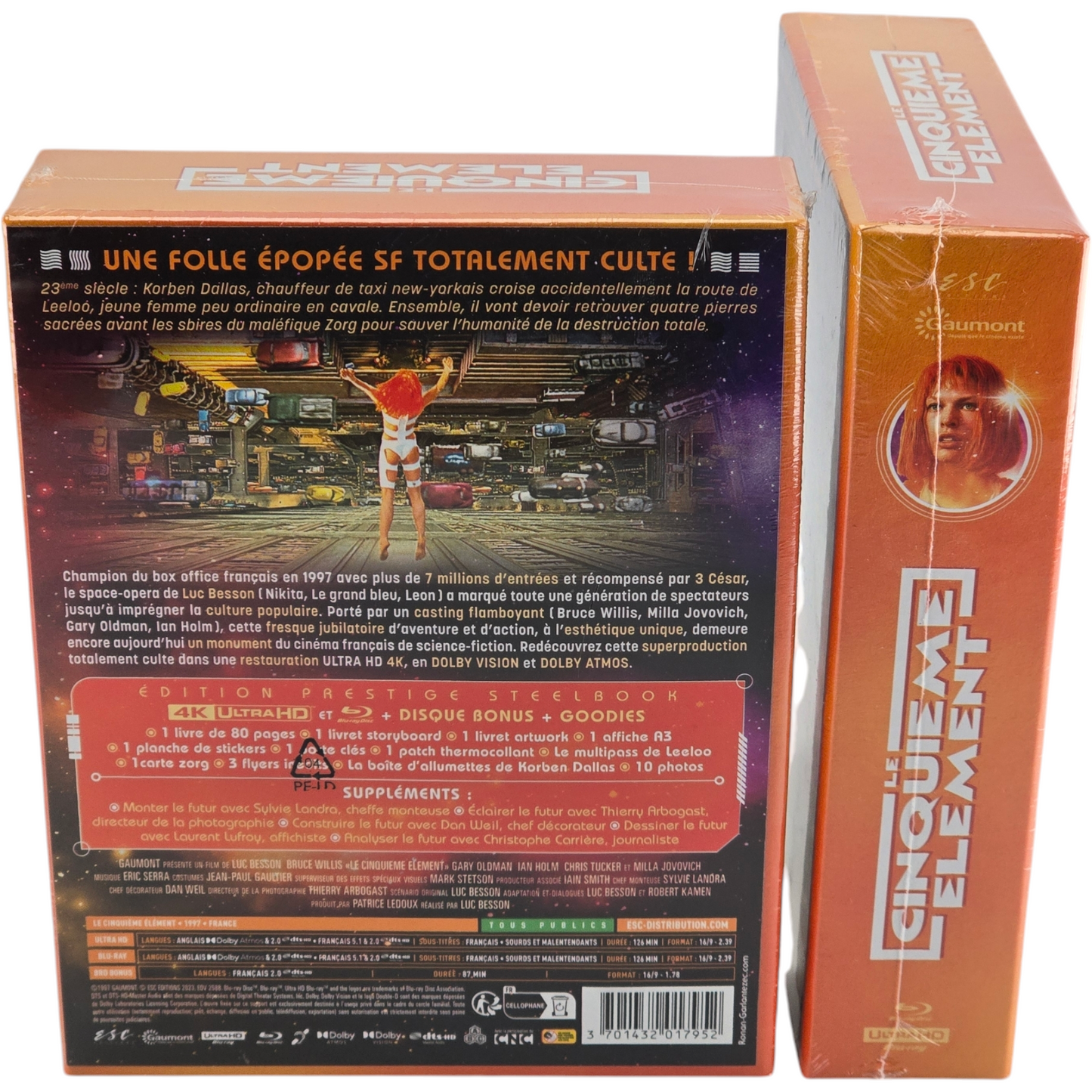 Le Cinquième Élément Édit Prestige Steelbook 4K UHD + Blu-ray + DVD numérotée B