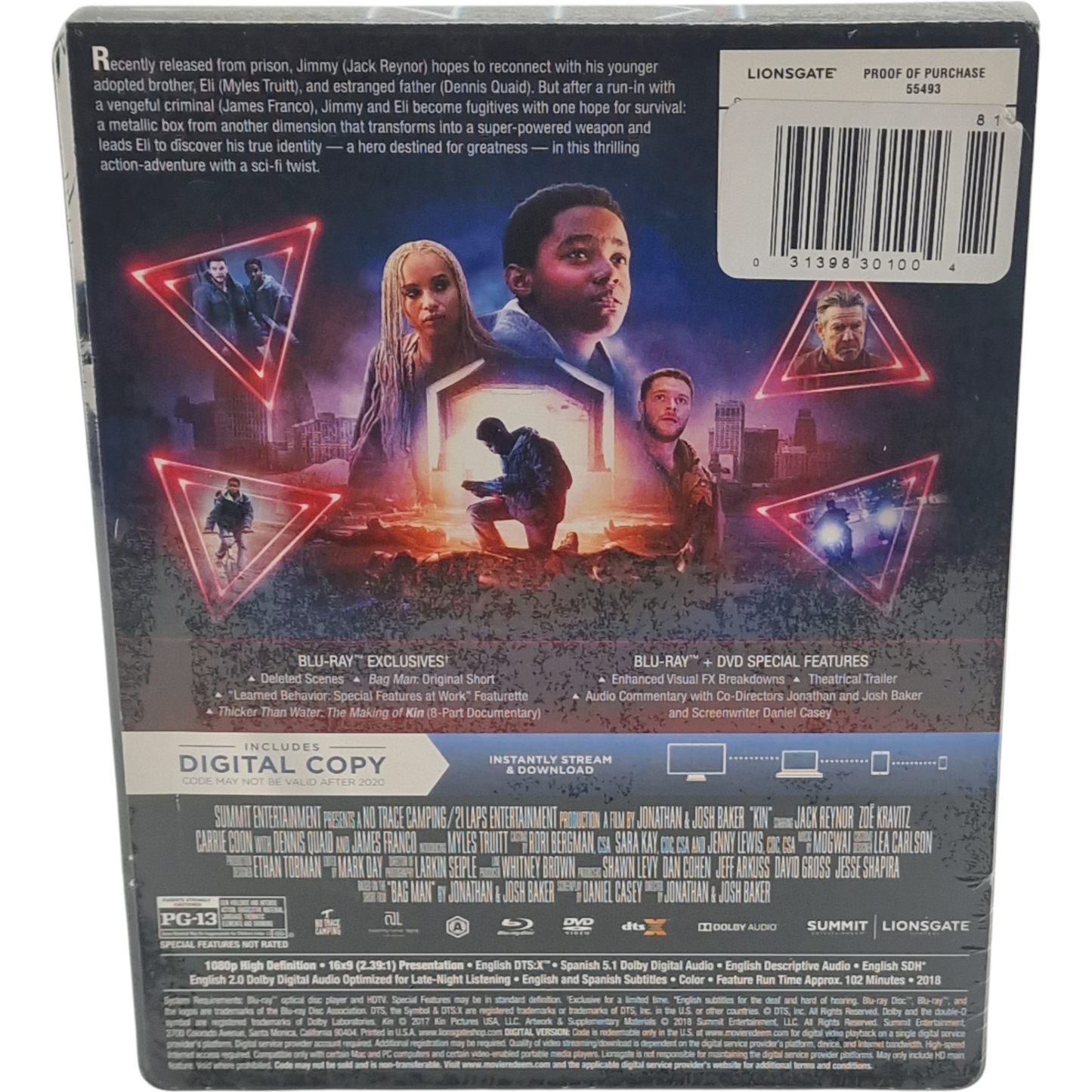 Kin :4K Ultra HD + Blu-ray + Digital Steelbook Myles Truitt, Jack Reynor Zone A