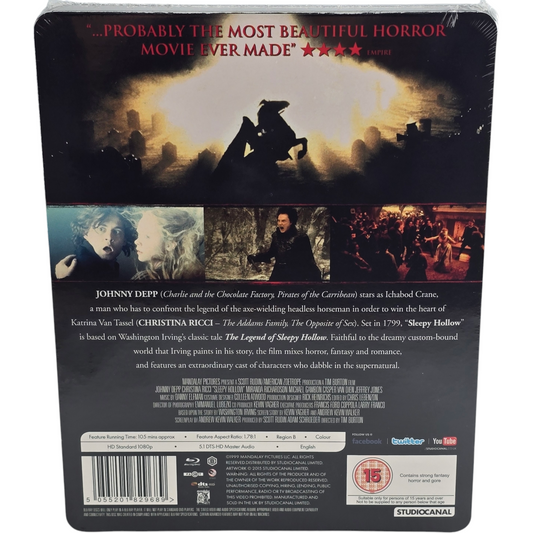 Sleepy Hollow Steelbook Blu-ray 1ère édition 2015 Zavvi 2000 Ex Johnny Depp B