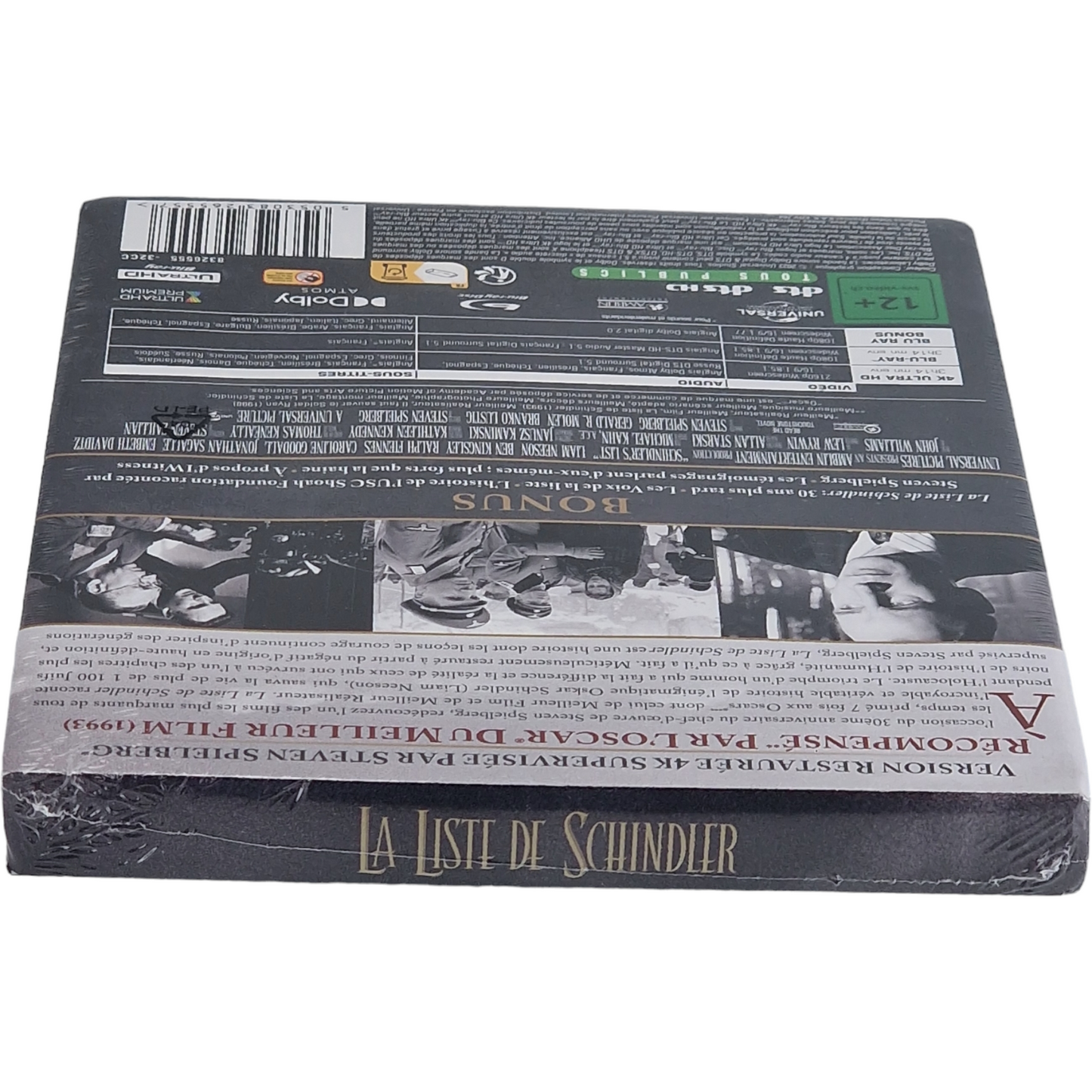 La liste de Schindler 4K Ultra HD + Blu-ray SteelBook Édition 30e Spielberg B