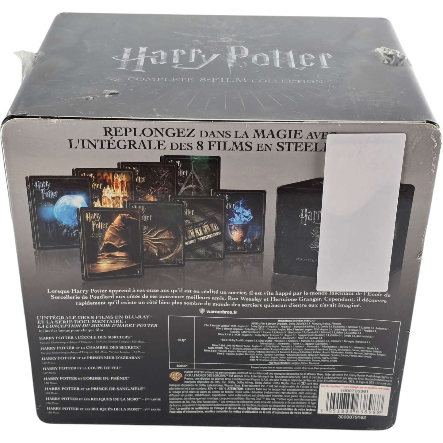 Harry Potter L'integral Steelbook Blu-ray Coffret 8 Films Exclusif Fnac Zone B
