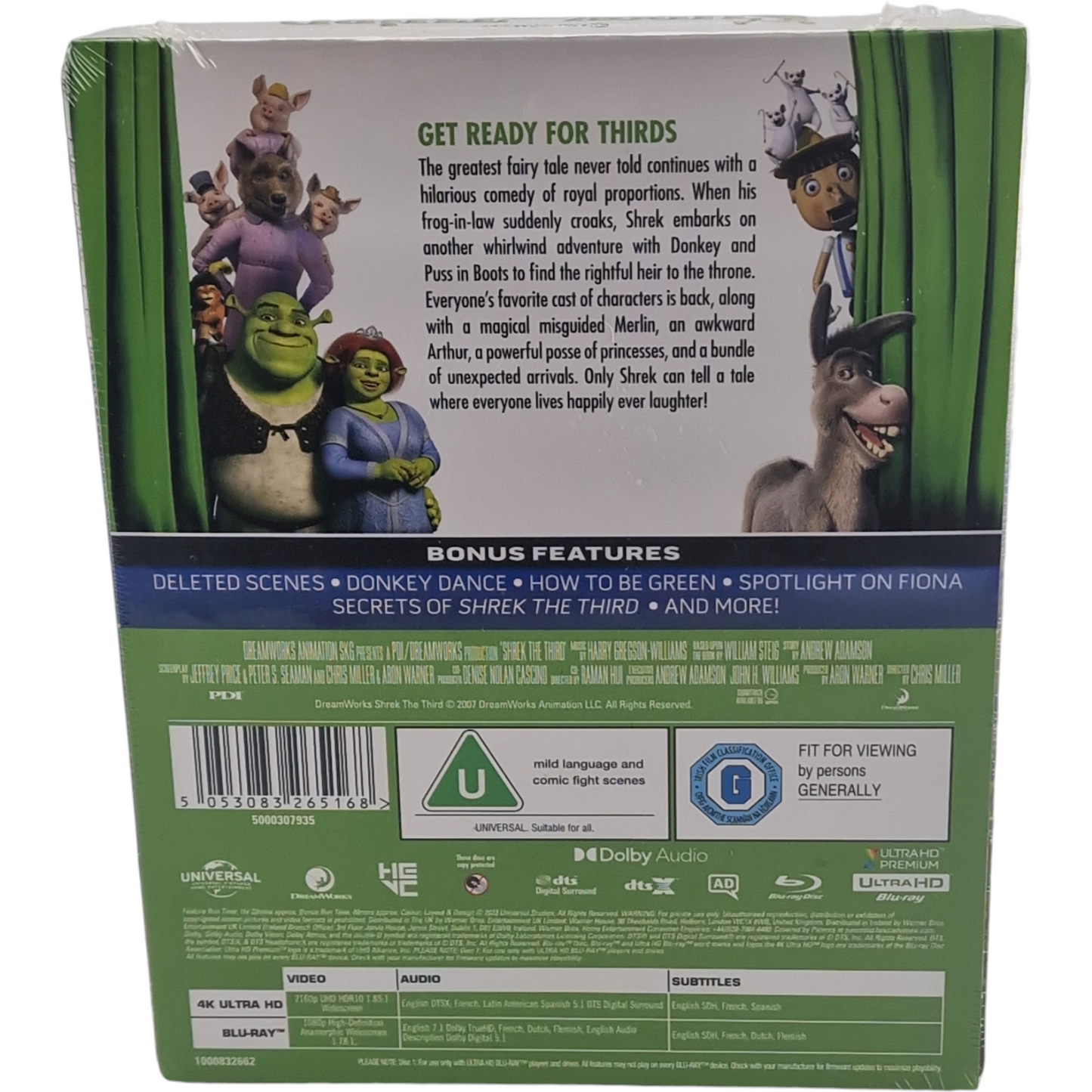 Shrek the Third 4K Ultra HD+Blu-ray Steelbook Eddie Murphy,Cameron Diaz ,Libre