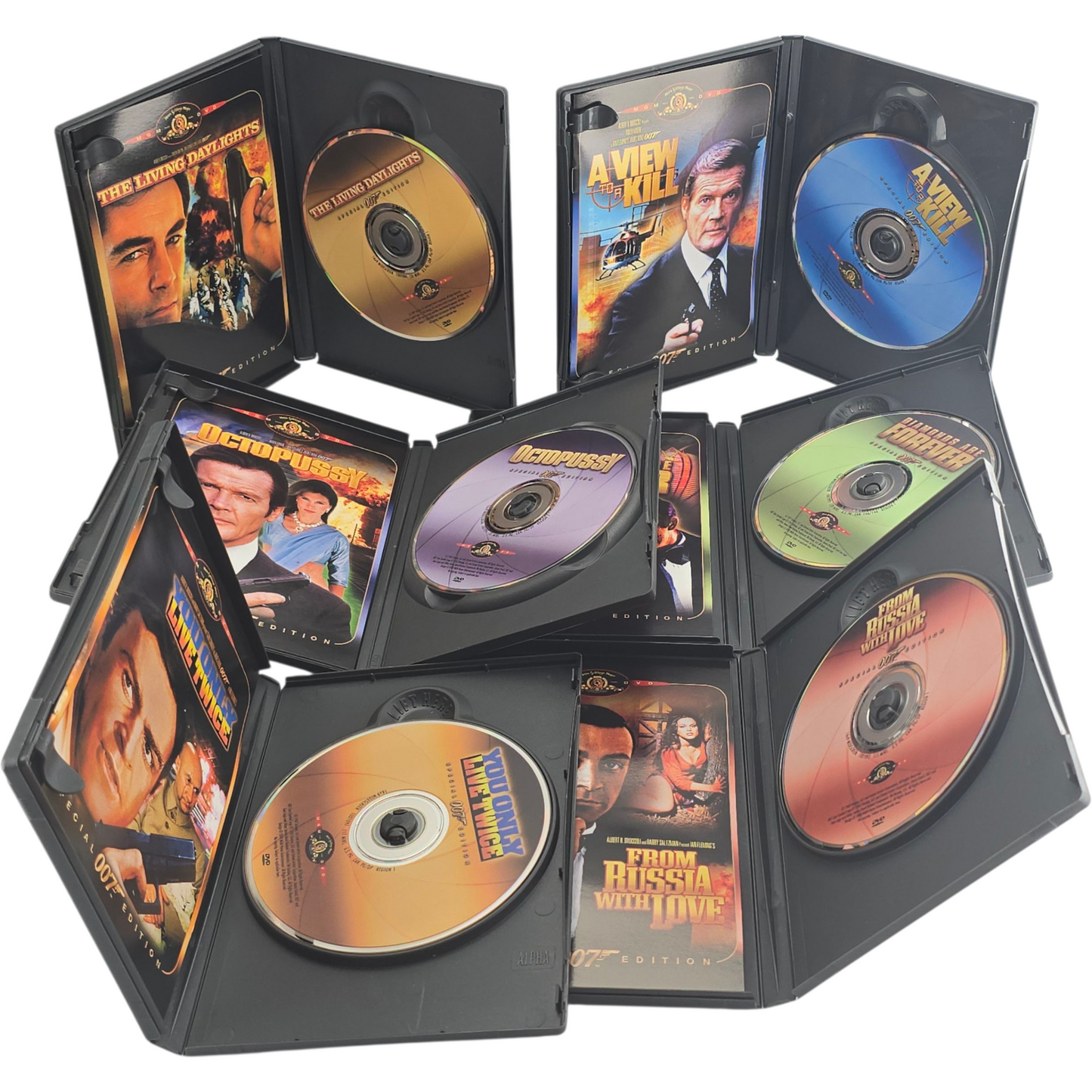 James Bond DVD Gift Set 6 Films Sean Connery, Roger Moore Zone 1 Import USA