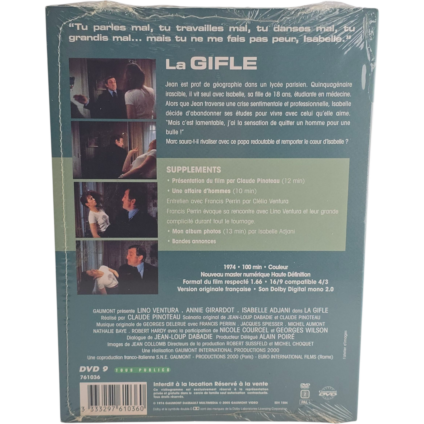 La Gifle DVD Lino Ventura, Annie Girardot, Isabelle Adjani France