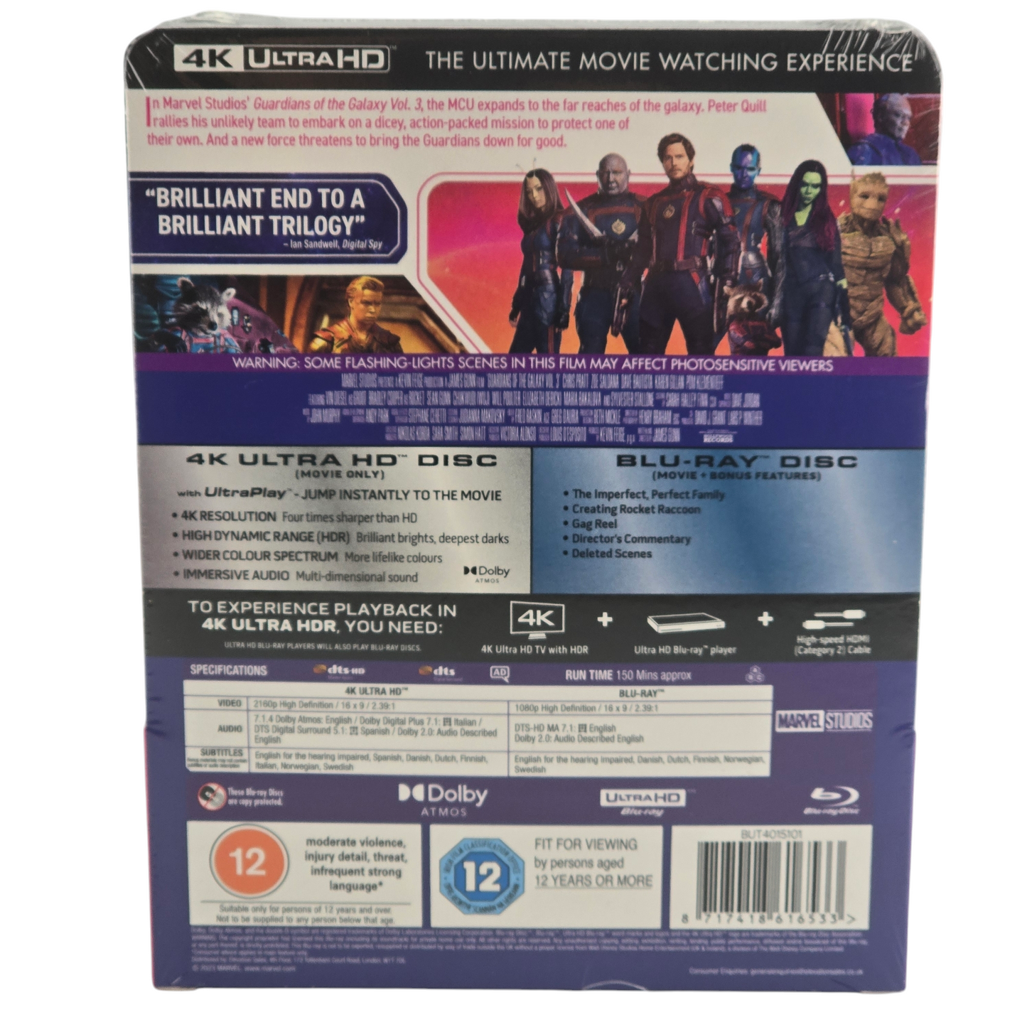 Guardians of the Galaxy Vol.3 SteelBook 4K Ultra HD + Blu-ray Ltd HMV 2023 Libre