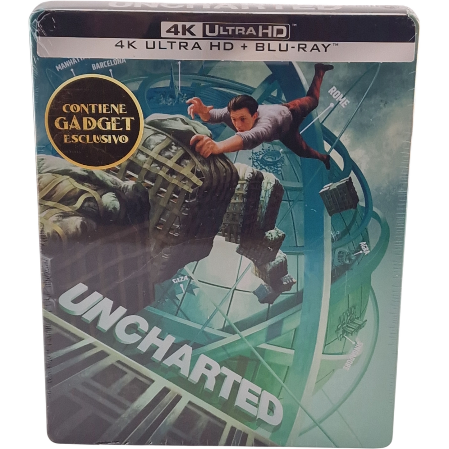 Uncharted Steelbook 4K Blu-ray Ultra HD 2022 Mark Wahlberg Zone B Neuf