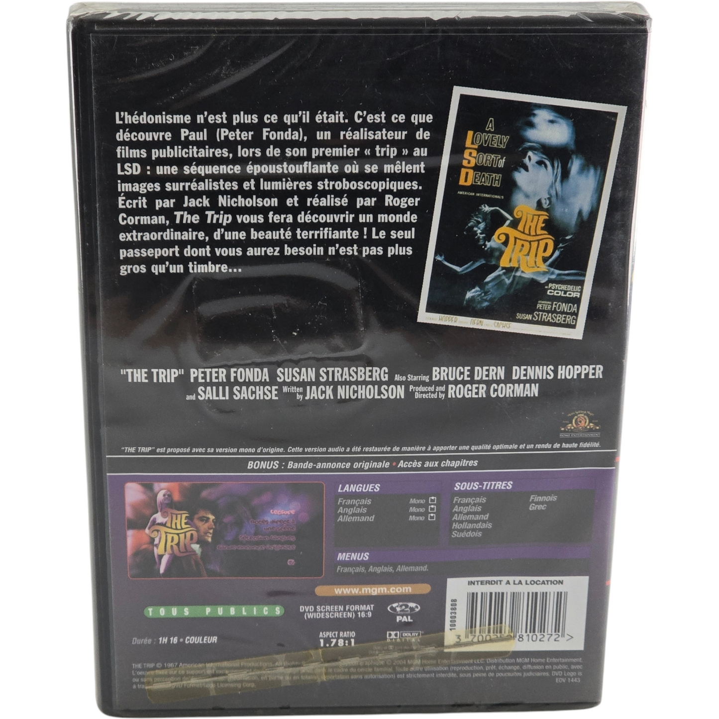 The Trip - Roger Corman DVD Peter Fonda - Susan Strasberg 2004 Zone 2