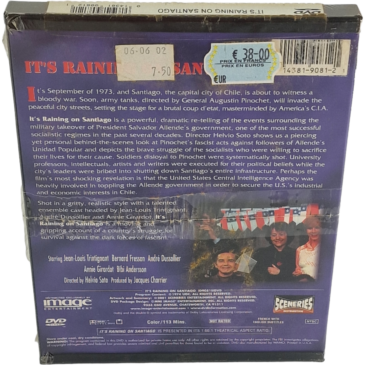 Il pleut sur Santiago DVD Jean-Louis Trintignant, Annie Girardot Region 1