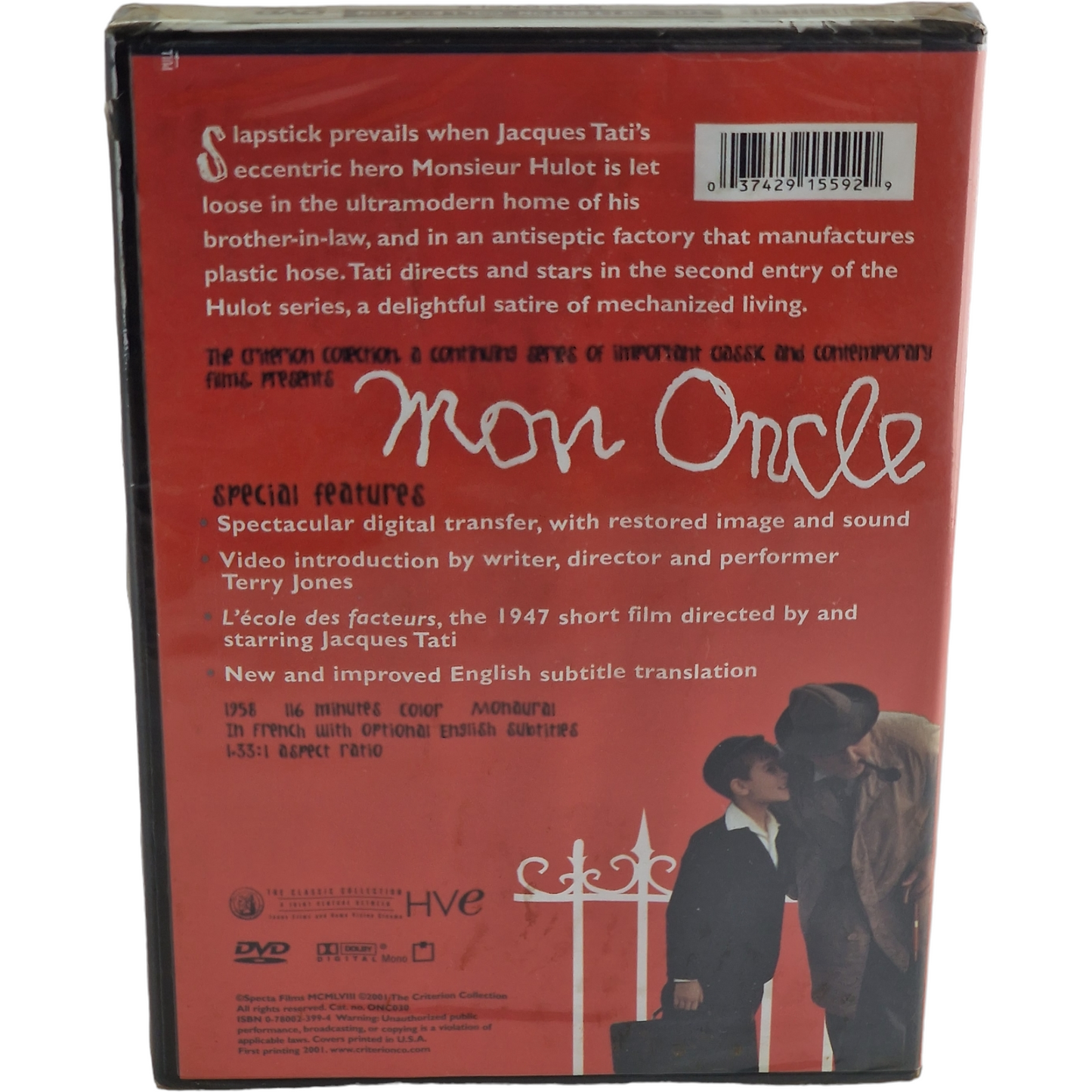 Mon Oncle 1958 DVD Collection Criterion Limitée Jacques Tati 2004 Zone 1