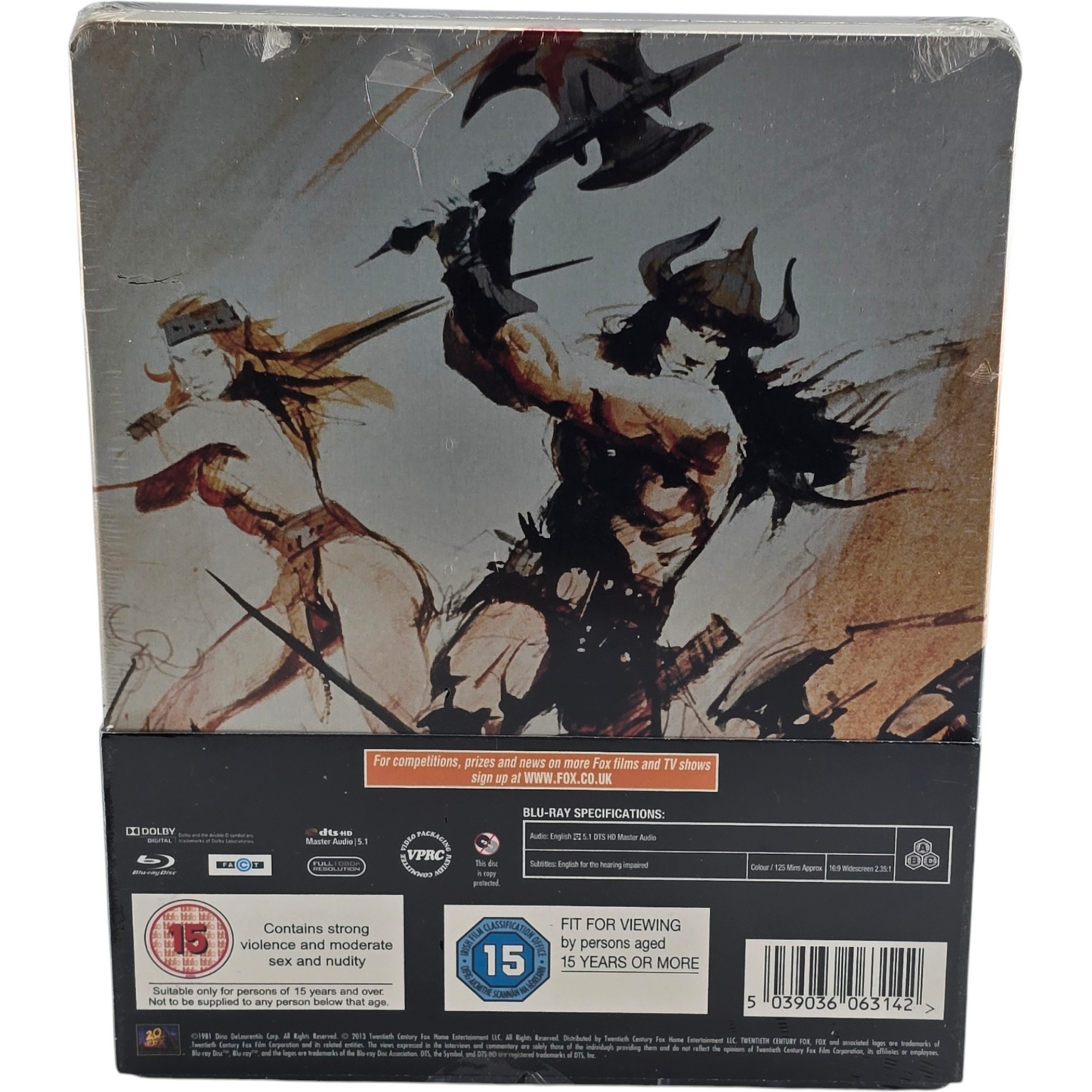 Conan the Barbarian Bluray SteelBook Débossé Zavvi Ltd 2013 Schwarzenegger Libre