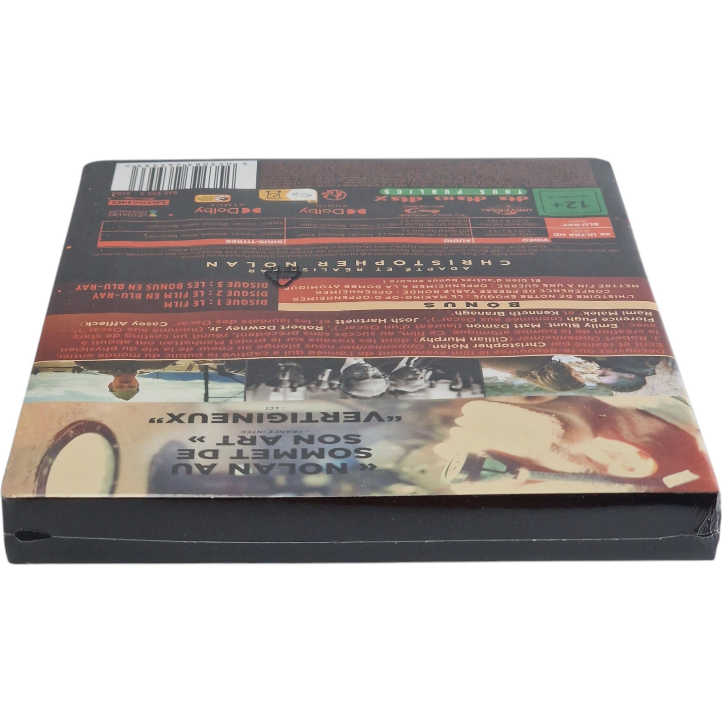 Oppenheimer Steelbook Embossé Blu-ray 4K Ultra HD+ Blu-ray édition Éxlusif Zone Libre
