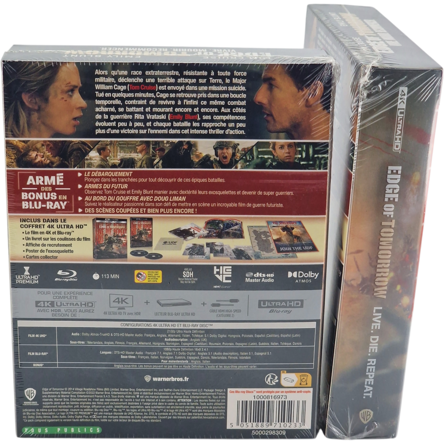 Edge of Tomorrow 4K Ultra HD + Blu-ray SteelBook Collector's Edit .Tom Cruise B