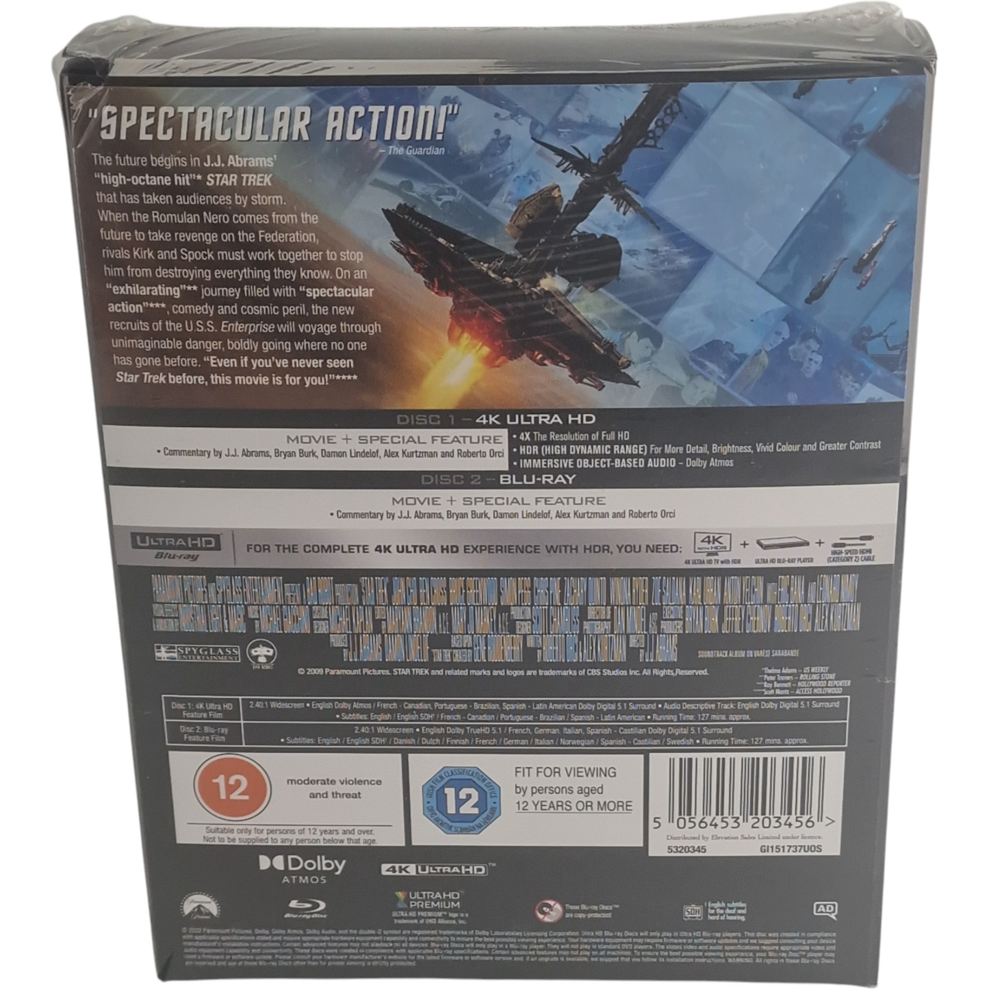 Star Trek 4K Ultra HD+Blu-ray SteelBook Titans of Cult Chris Pine Region Libre