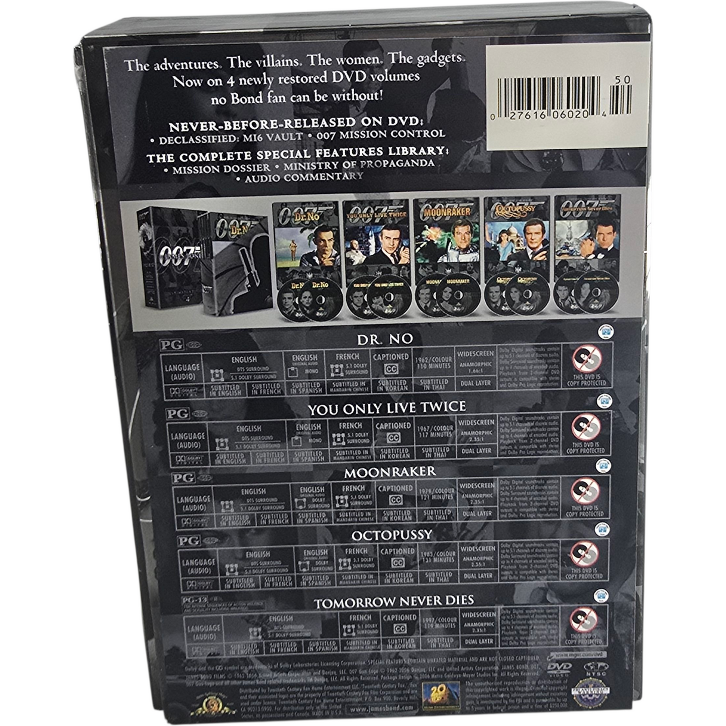 James Bond Ultimate Edition: Volume 4 DVD DigiPack 5 Films Zone 1