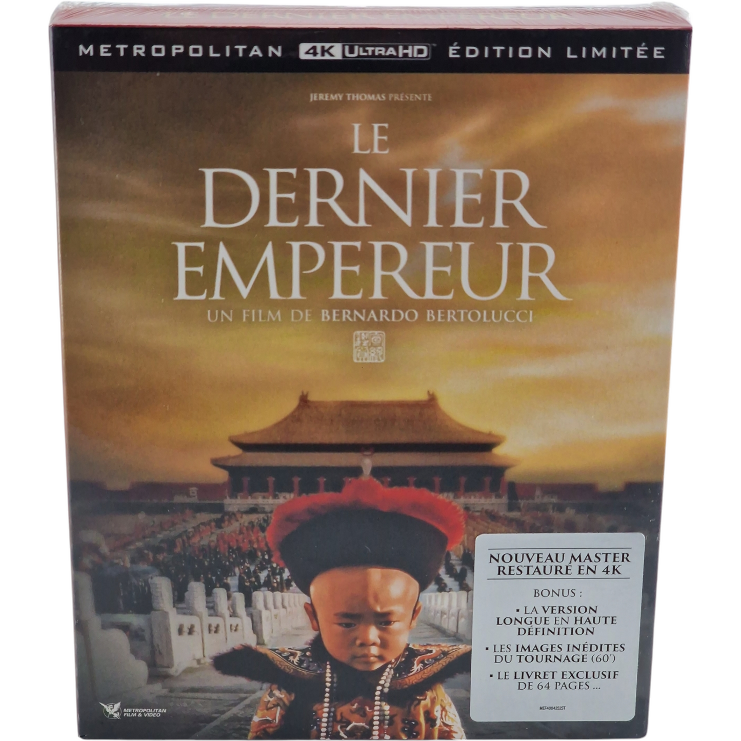 Le Dernier Empereur 4K Ultra HD + Blu-ray Édit Collector limitée DigiPack Zone B