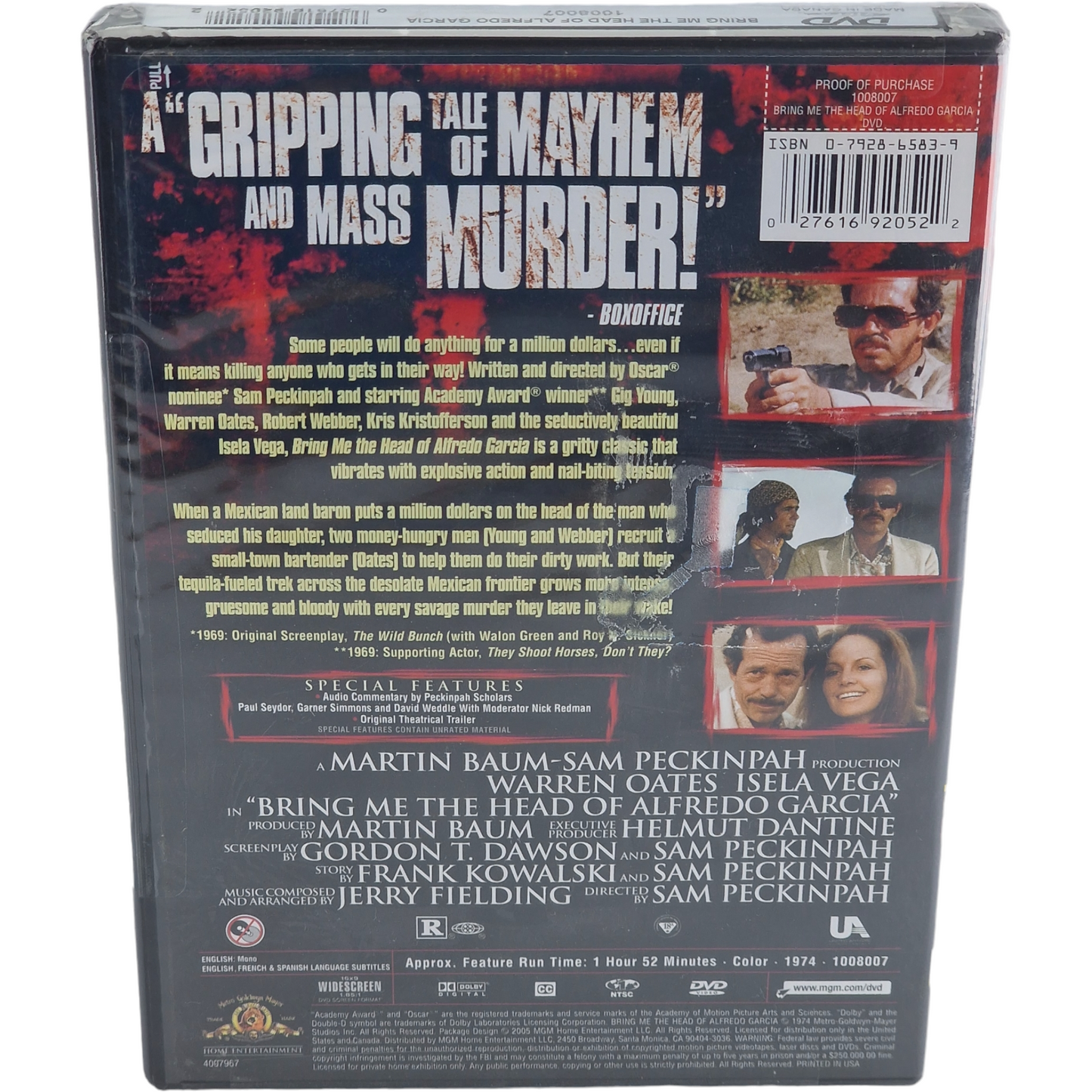 Bring Me the Head of Alfredo Garcia 1974 DVD Zone 1