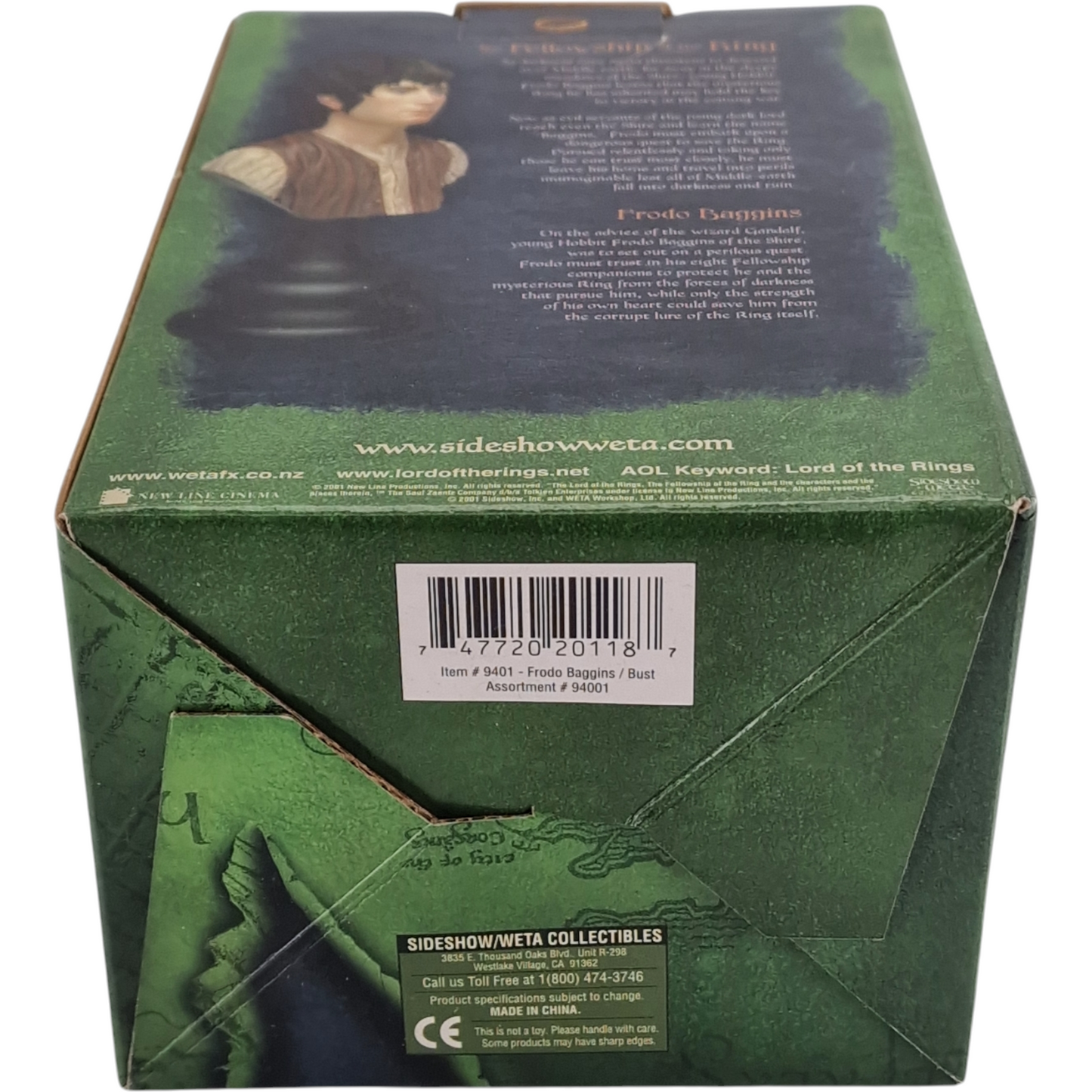 Seigneur des Anneaux Buste Resine Frodo Baggins Sideshow Weta  17,1cm Polystone