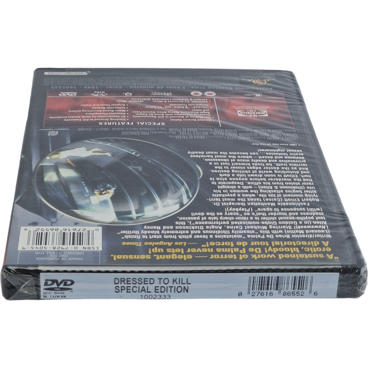 Pulsions (Dressed to Kill) 1980 DVD Brian De Palma Édition spéciale 2001 Zone 1