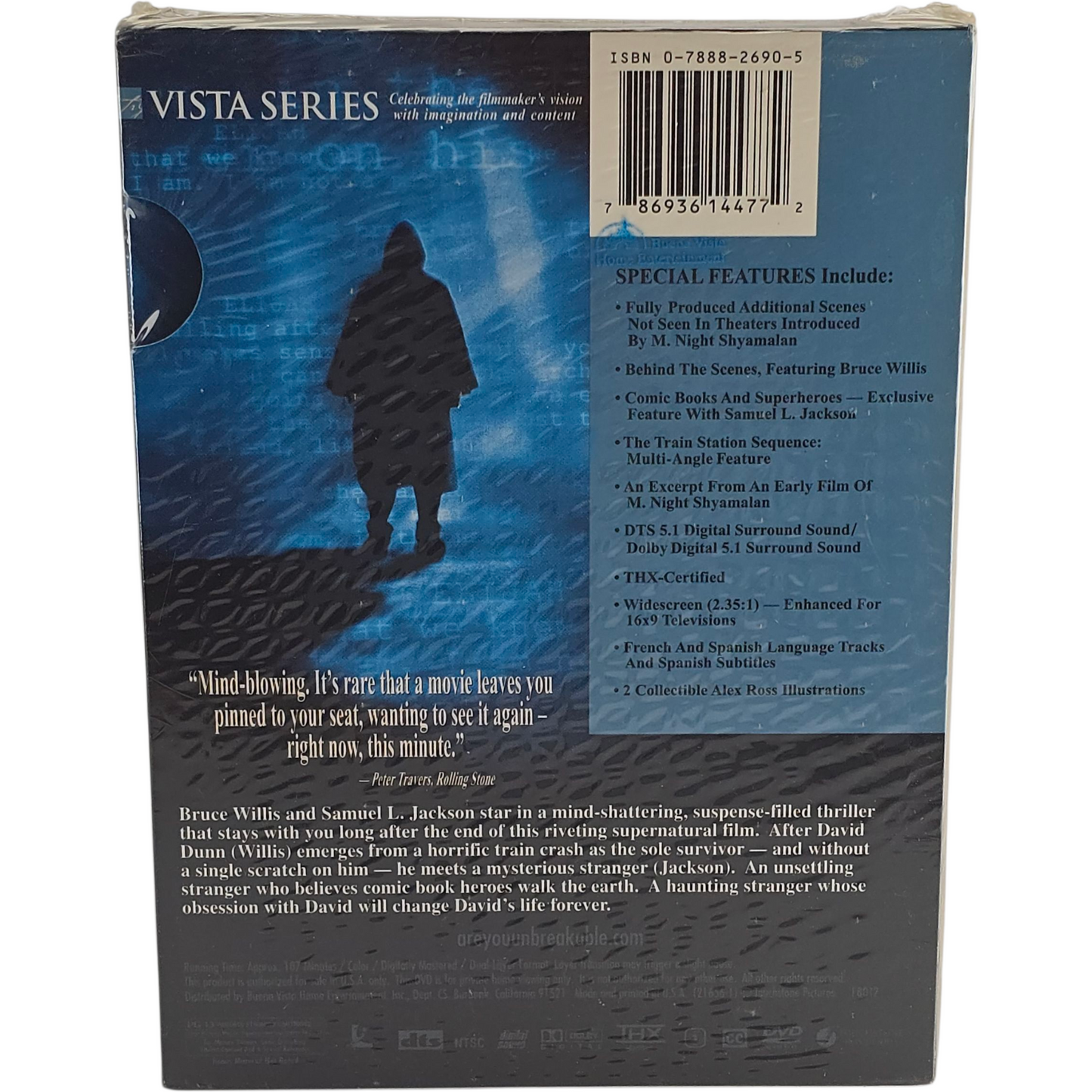 Incassable DVD DigiPack Vista Collector Bruce Willis, Samuel L. Jackson Région 1 VF