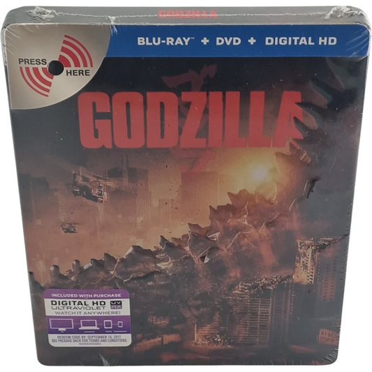 Godzilla Blu-ray Steelbook Débossé MetalPak Blu-ray + DVD Édition limitée Zone A