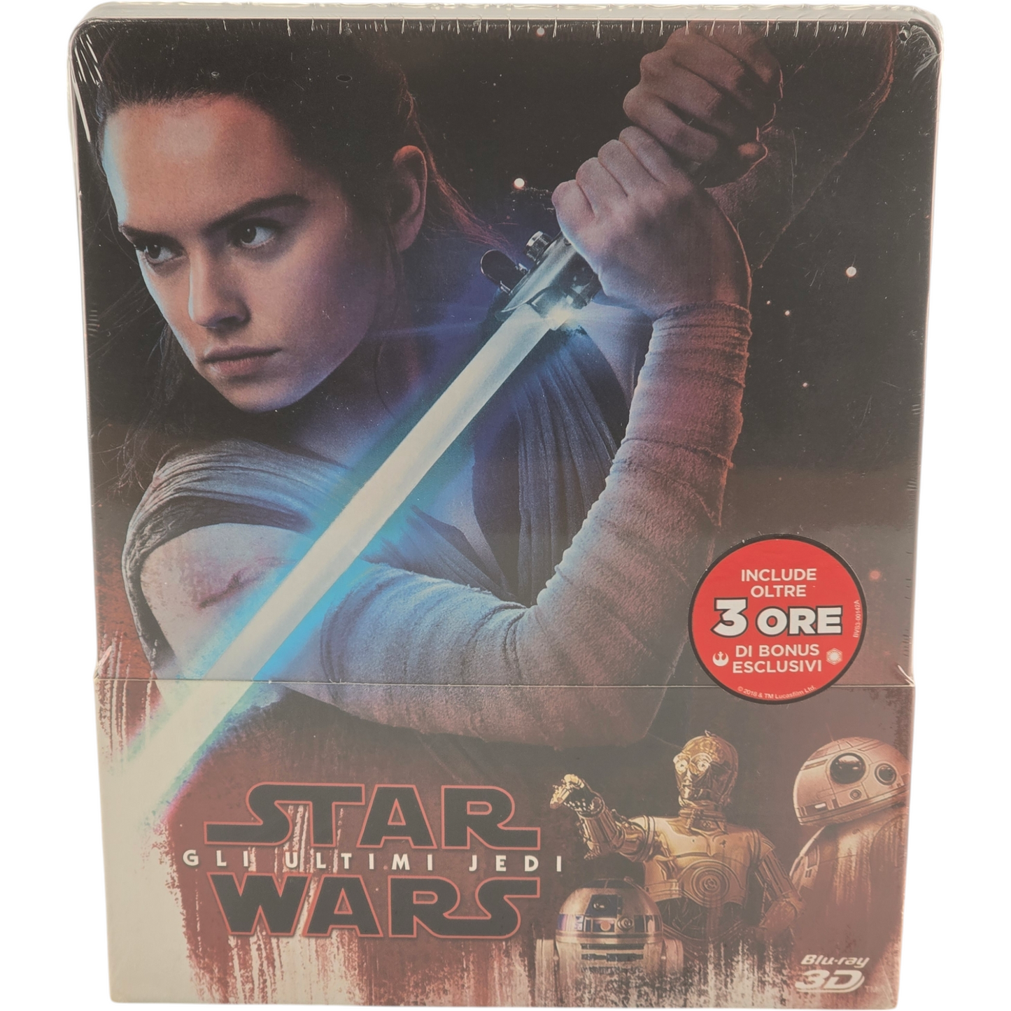 Star Wars: Episode VIII : The Last Jedi SteelBook Blu-ray 3D + Blu-ray Disney  B