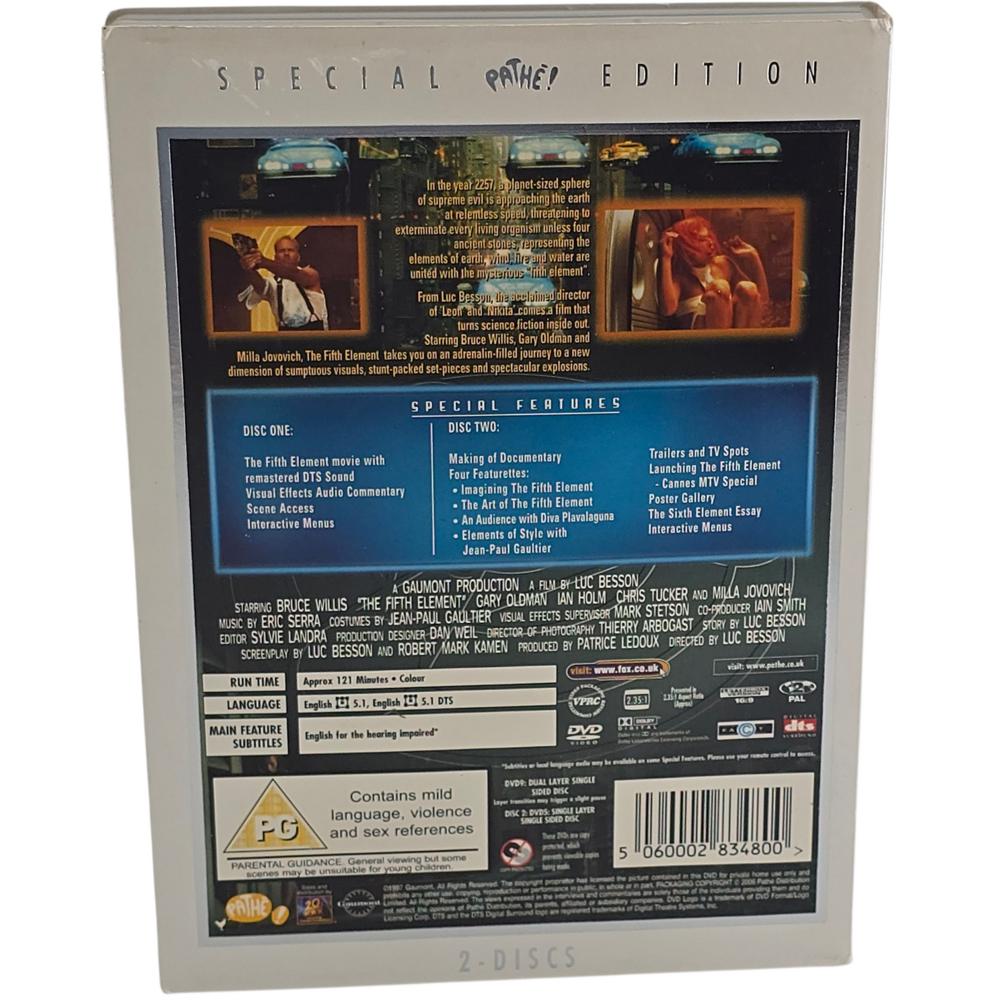 The Fifth Element DVD Two-Disc Special Edition Luc Besson Region 2 VO