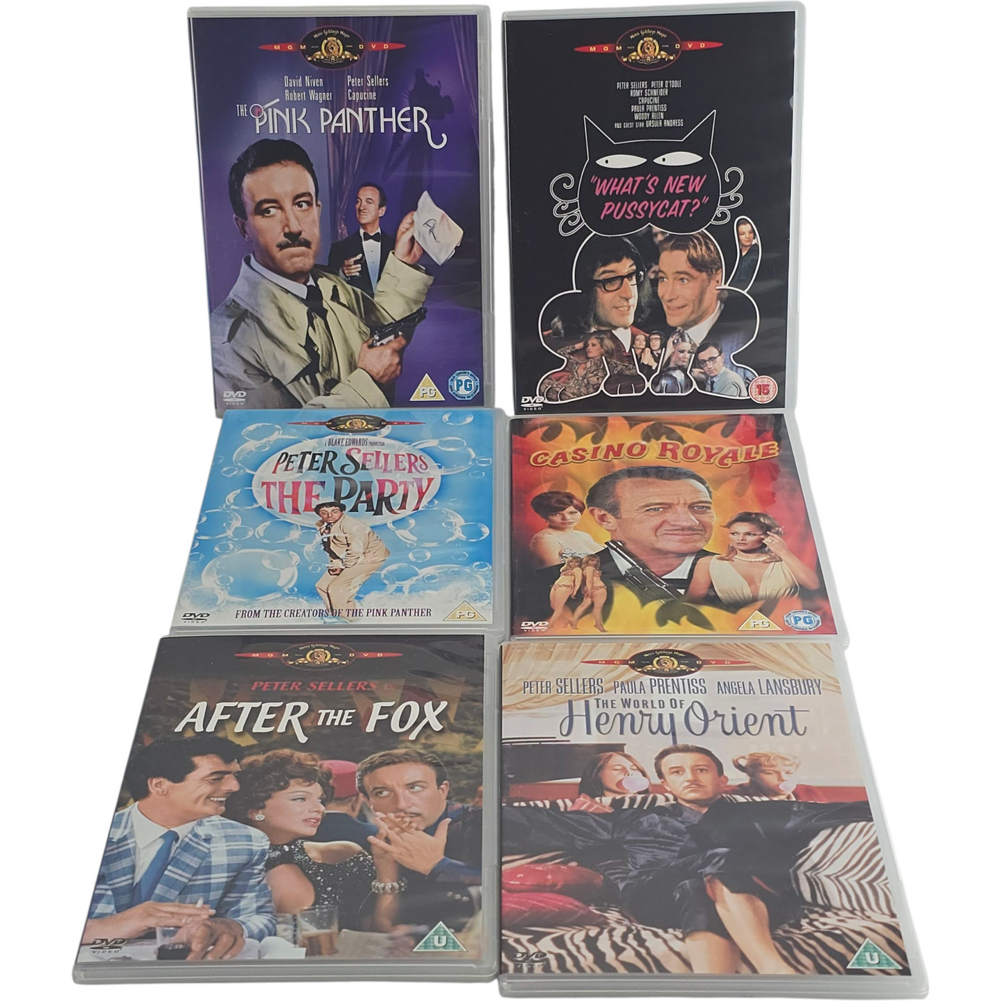Peter Sellers Collection 6 Films  DVD  Pink Panther +Pussycat? + Party .. Zone 2