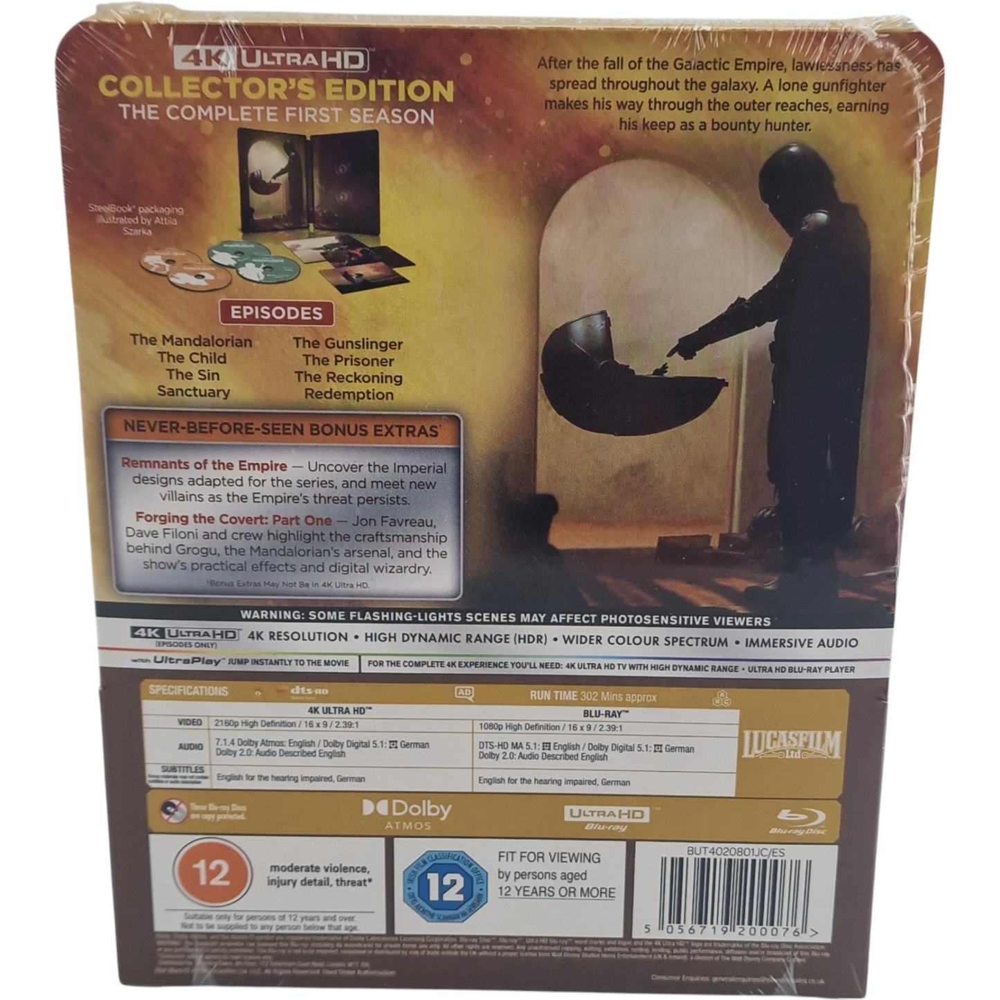 The Mandalorian: 1 ère saison SteelBook 4K Ultra HD + Blu-ray Collector's Libre