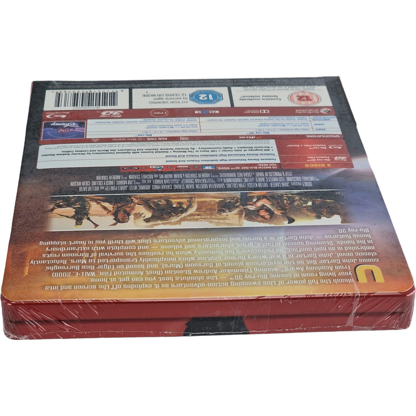 John Carter 2012 Blu-ray 3D + Blu-ray Steelbook Disney Zavvi 2015 Libre