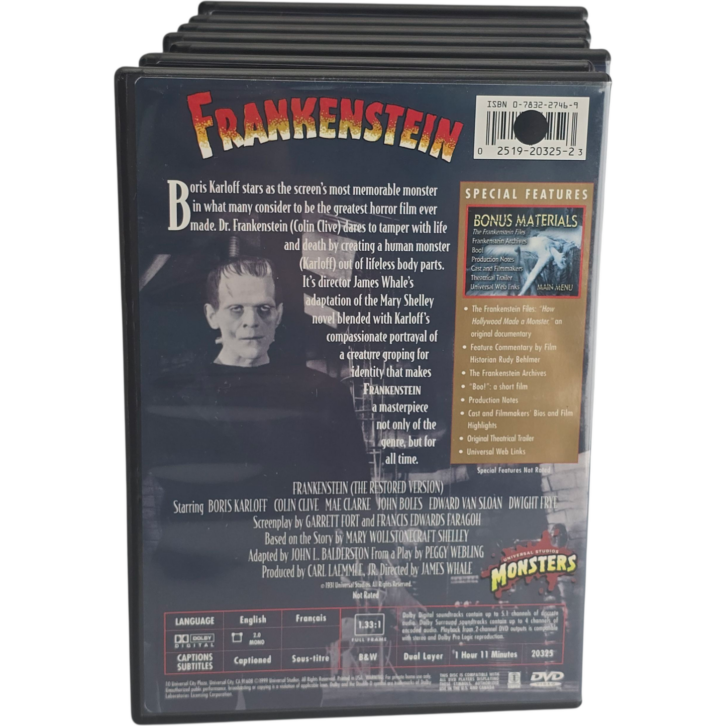 Universal Studios Classic Monster Collection DVD 9 Films Zone 1 US Import