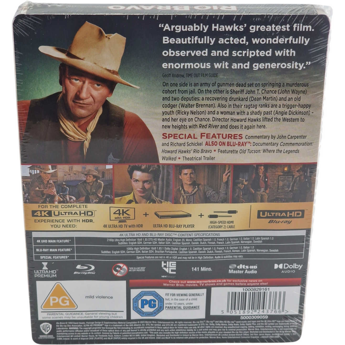 Rio Bravo SteelBook 4K Ultra HD+Blu-ray édi limitée John Wayne, Dean Martin B