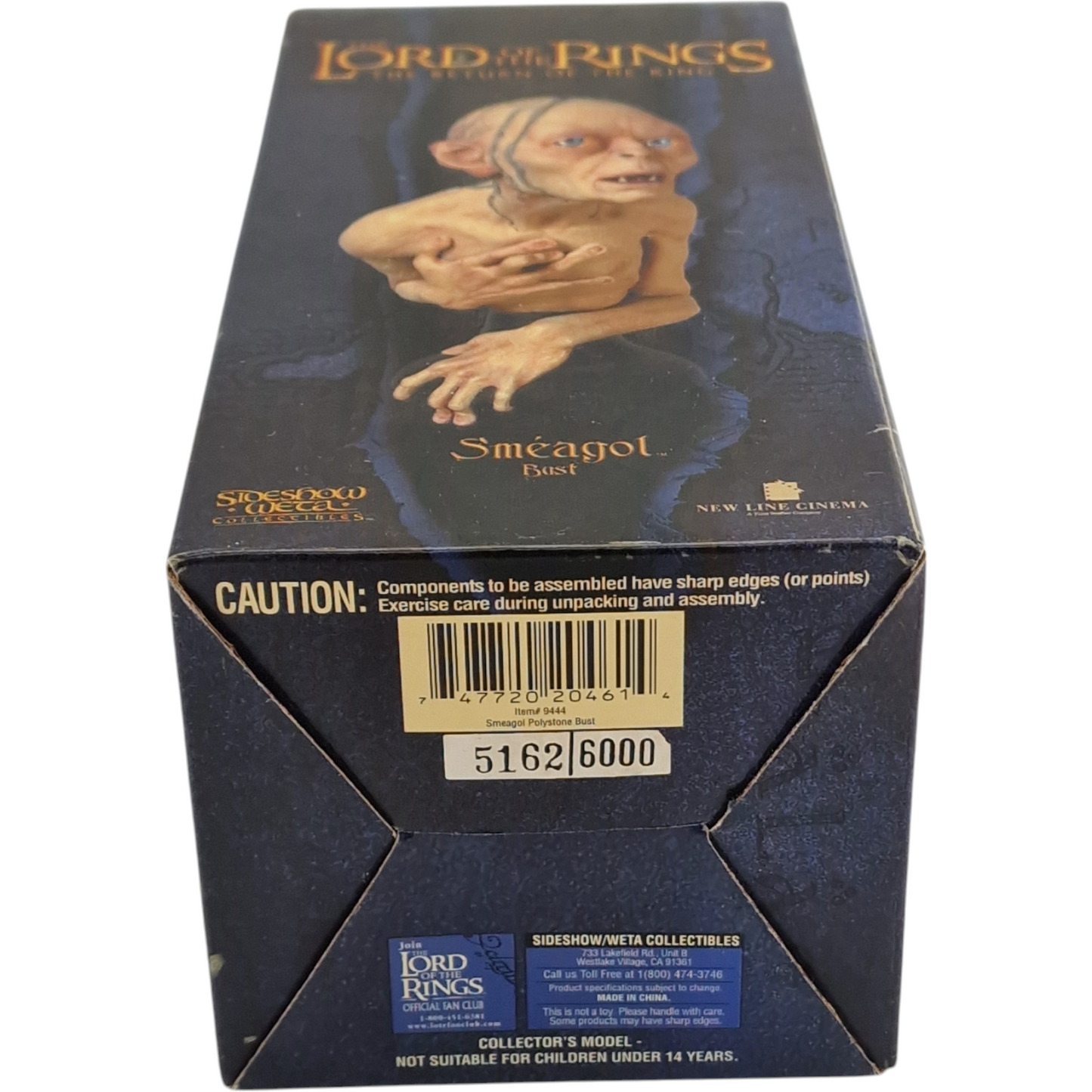 Seigneur des Anneaux Buste Resine Smeagol Sideshow Weta  Limitée 6000 Ex Polystone 1/4