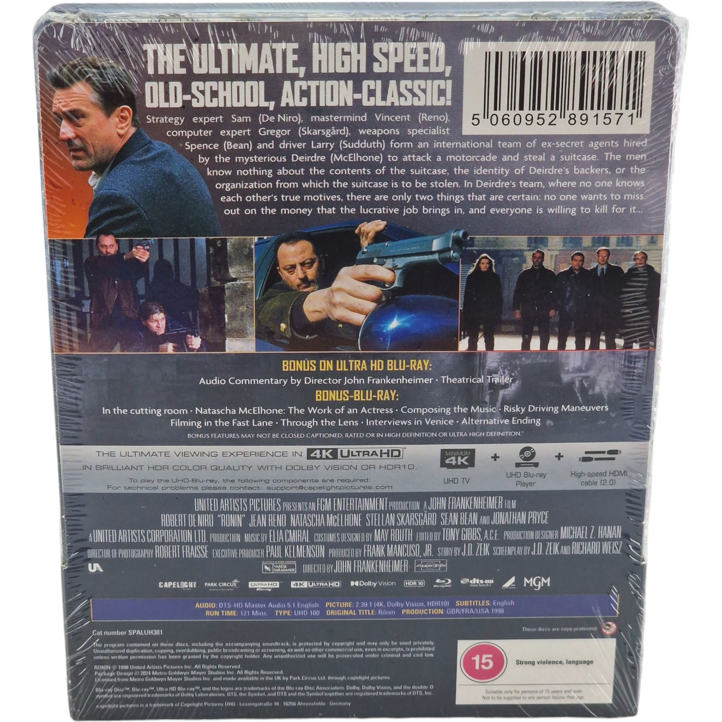 Ronin 4 K Ultra HD + Blu-ray SteelBook Édition limitée Robert De Niro, Libre