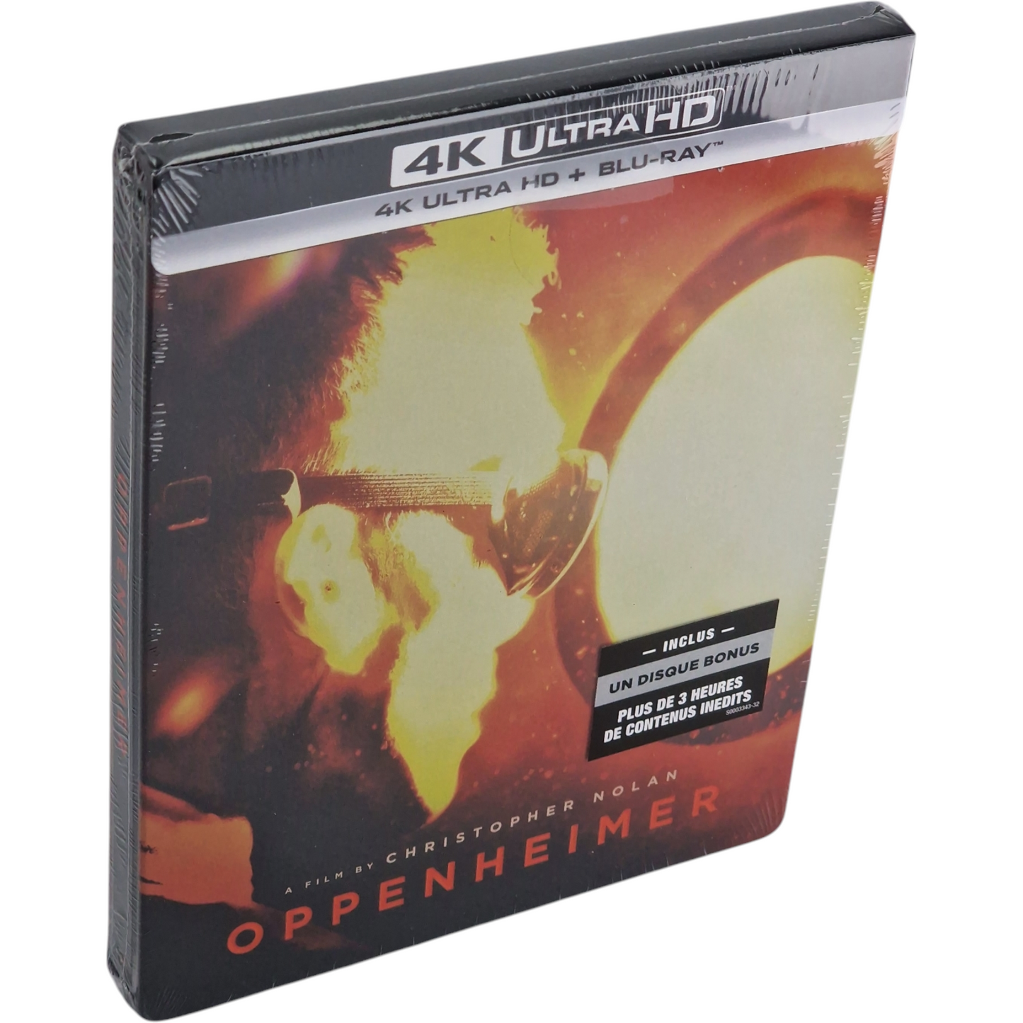 Oppenheimer Steelbook Embossé Blu-ray 4K Ultra HD+ Blu-ray édition Éxlusif Zone Libre