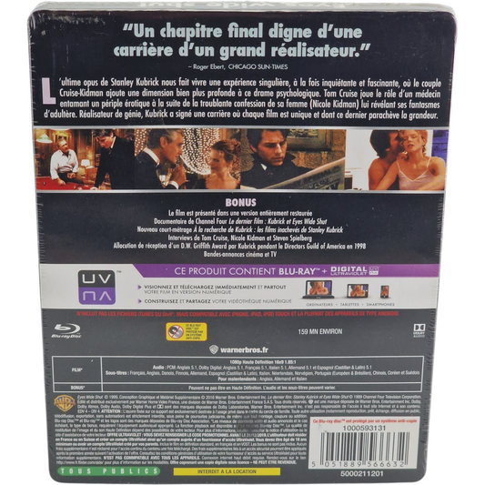 Eyes Wide Shut Blu-ray Steelbook Débossé Édi limitée rare 2014 Stanley Kubrick B