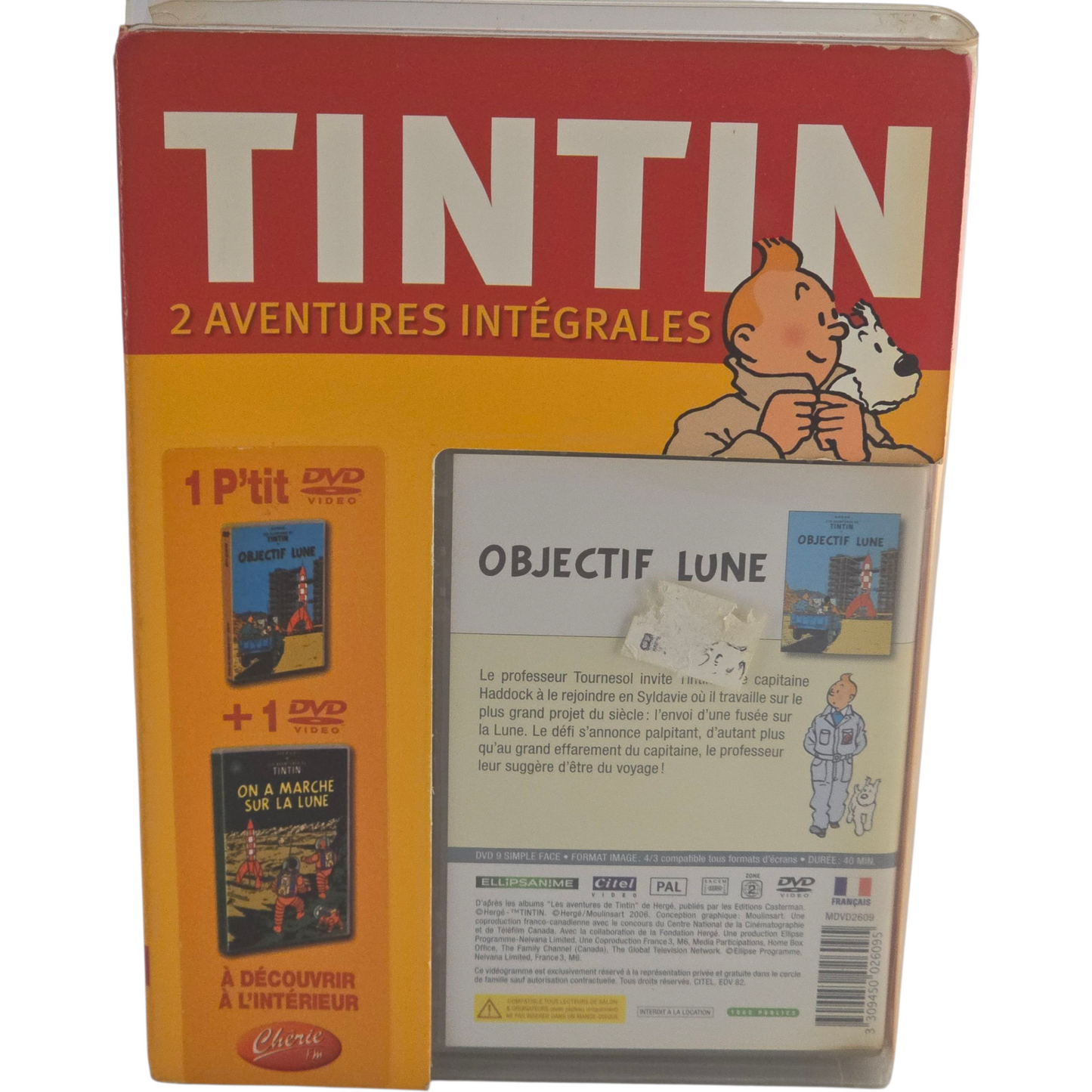 Les Aventures De Tintin - On A Marché Sur La Lune + Objectif Lune DVD Pack  Zone 2