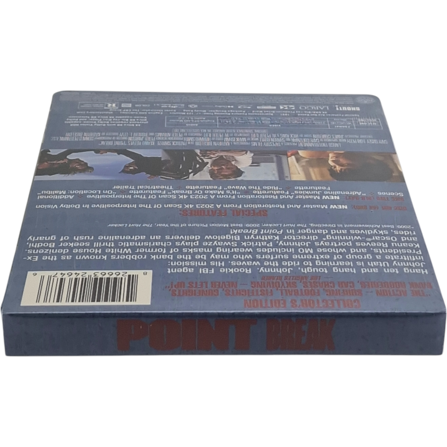 Point Break 1991 SteelBook 4K Ultra HD + Blu-ray Patrick Swayze, Keanu Reeves A