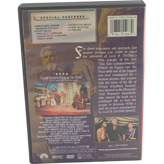 Les Dix Commandements Coffret 2 DVD – Zone 1 US