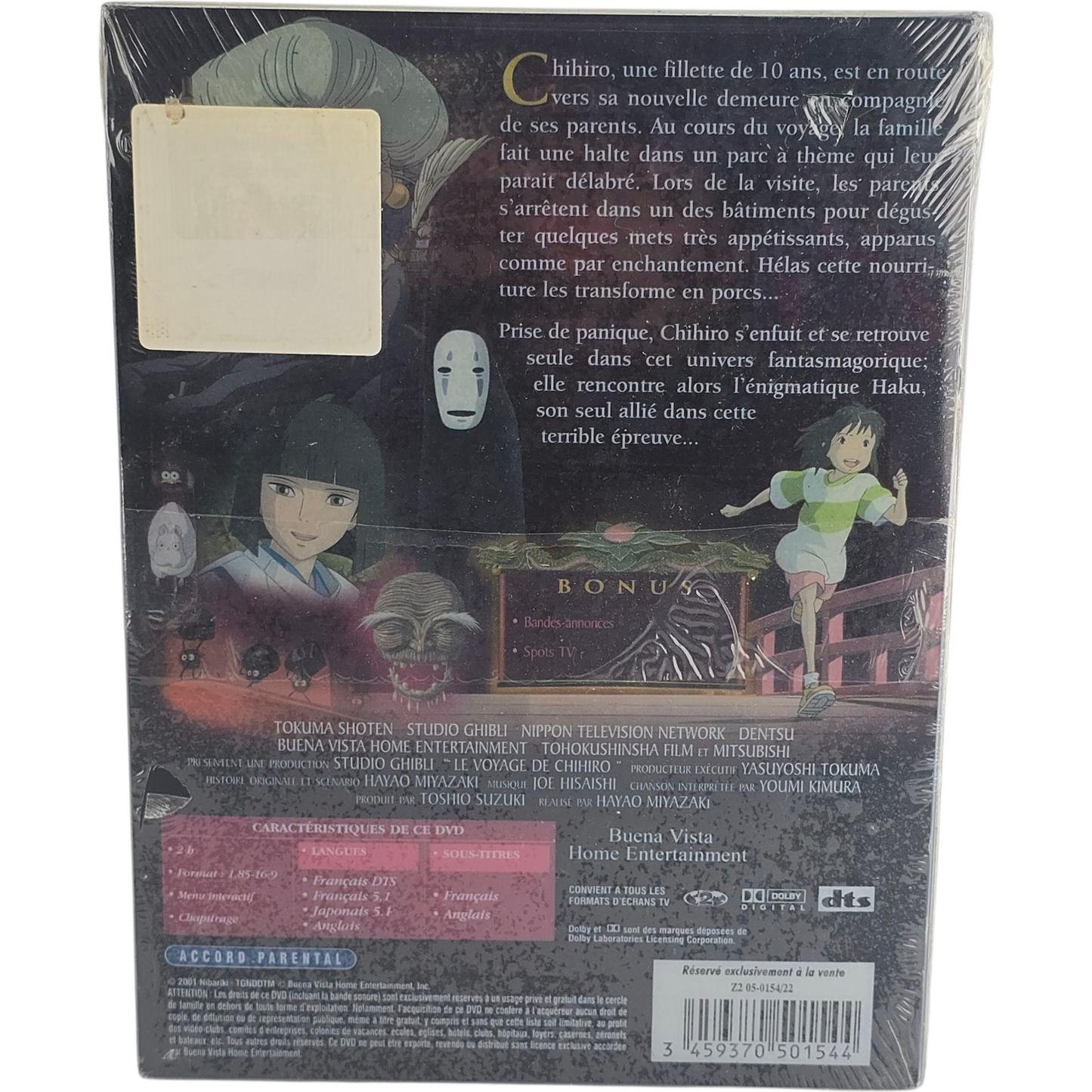Le Voyage de Chihiro Édition Prestige Limitée Blu-Ray Studio Ghlibi Zone 2