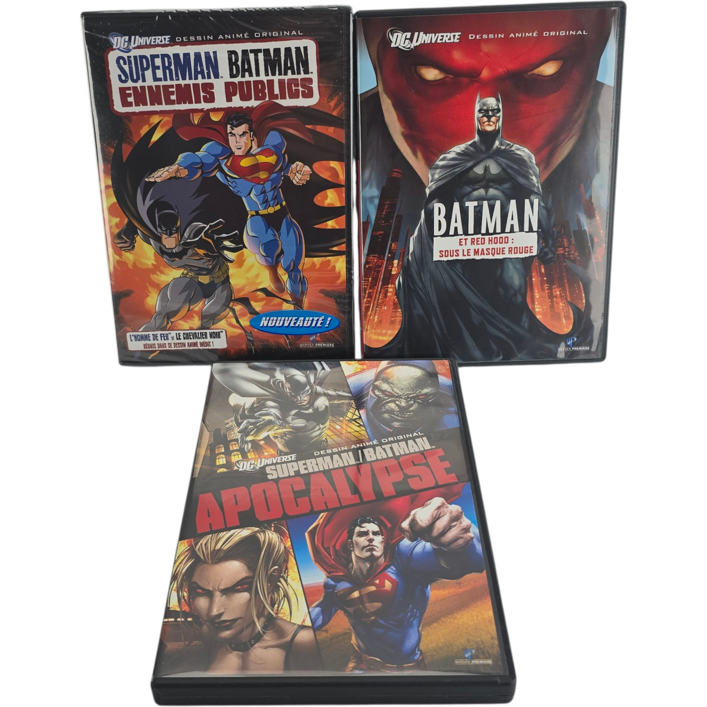 DC Universe - Coffret 3 Films DVD (Batman / Superman / Justice League) Zone 2