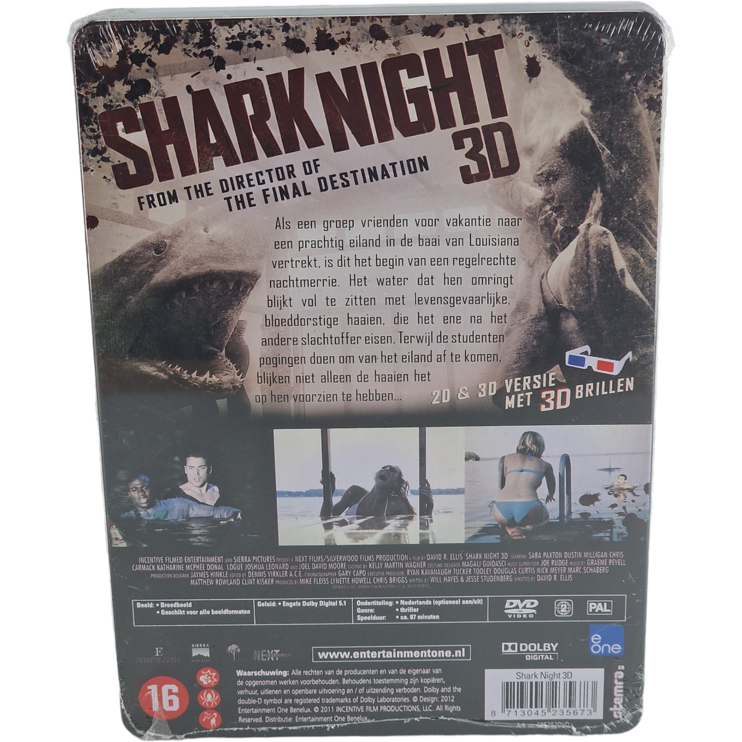 Shark Night 3D + 2D DVD Metalbox édition Limitée Sara Paxton 2012 Region A