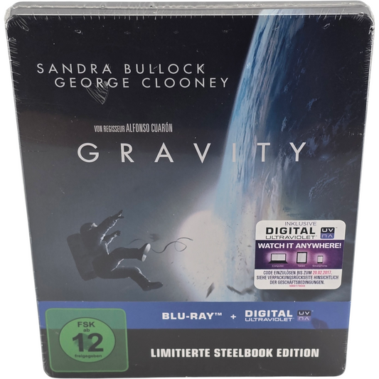 Gravity SteelBook Blu-ray Édition limitée Sandra Bullock, George Clooney Libre