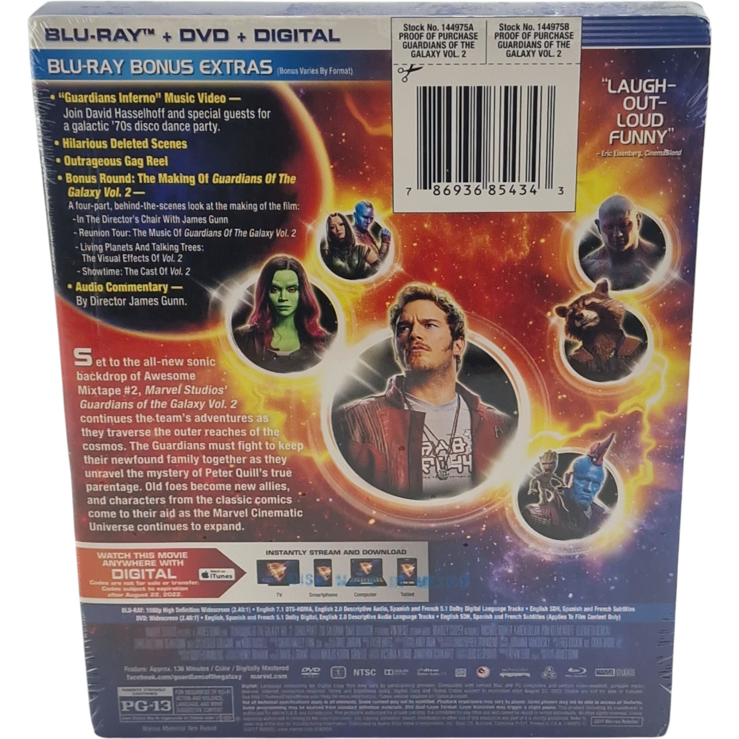 Guardians of the Galaxy, Vol.2 Blu-ray + DVD SteelBook Débossé Best Buy Libre