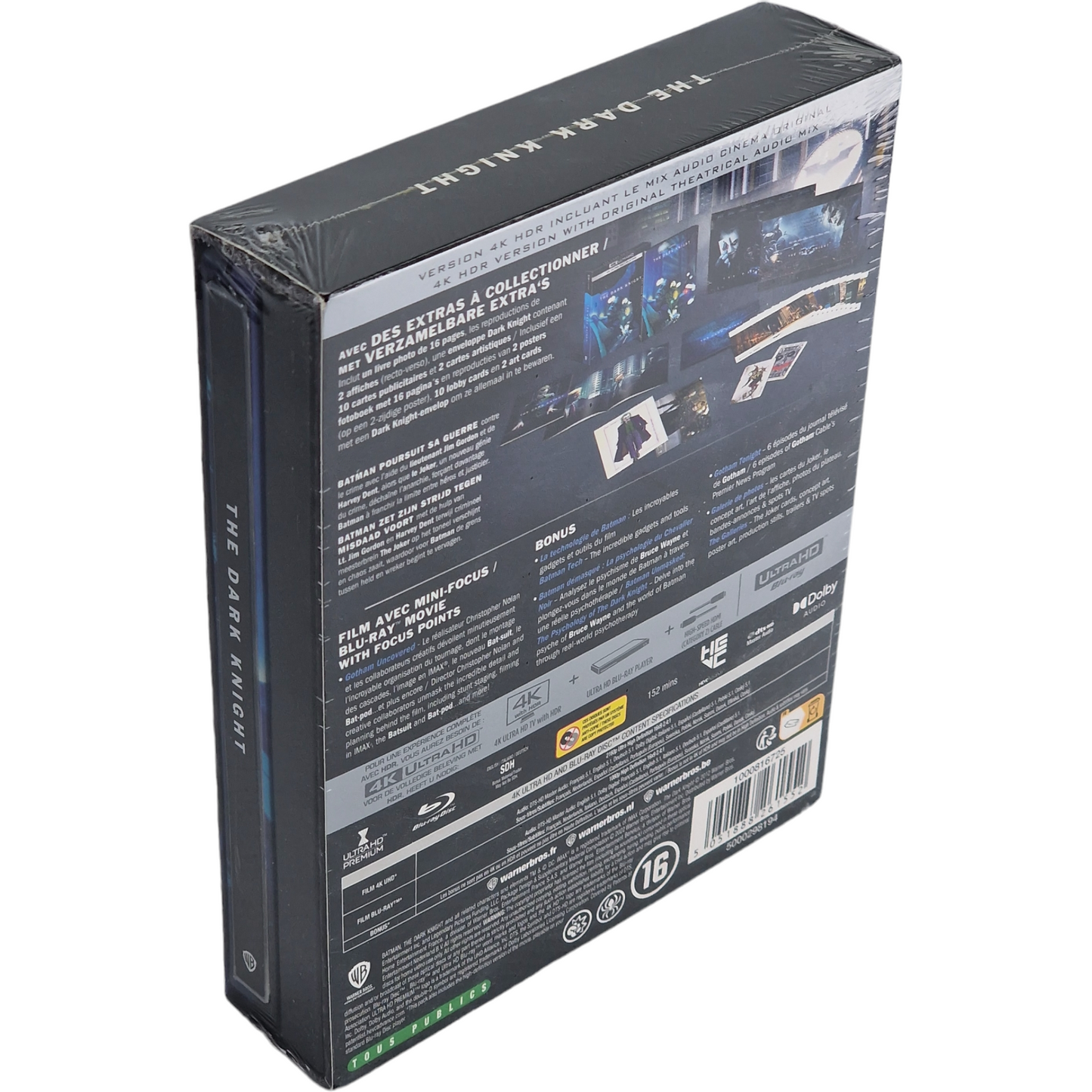 Batman: The Dark Knight SteelBook 4K Ultra HD + Blu-ray Édition Collector Zone B