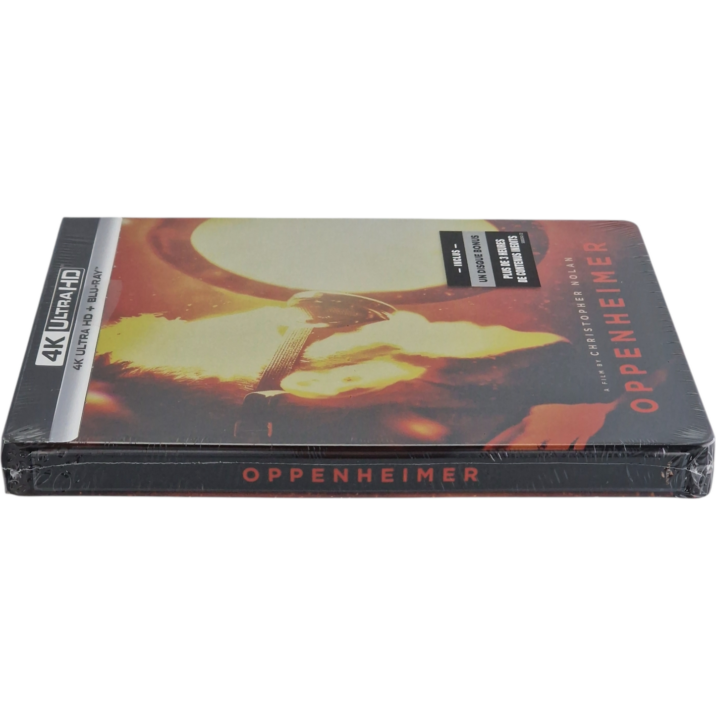 Oppenheimer Steelbook Embossé Blu-ray 4K Ultra HD+ Blu-ray édition Éxlusif Zone Libre