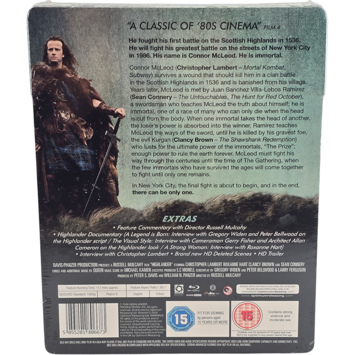 Highlander 86 SteelBook Blu-ray Immortal Edition Zavvi Christopher Lambert Libre