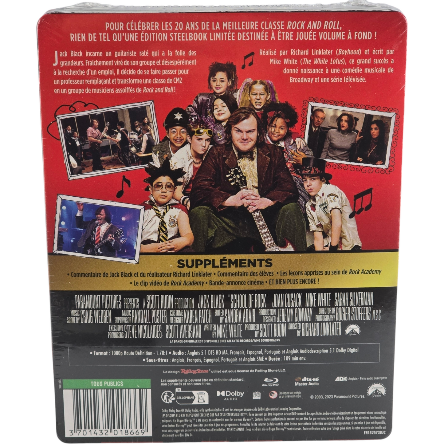 Rock Academy 2003 Steelbook 4K Ultra HD + Blu-ray Jack Black, Joan Cusack B