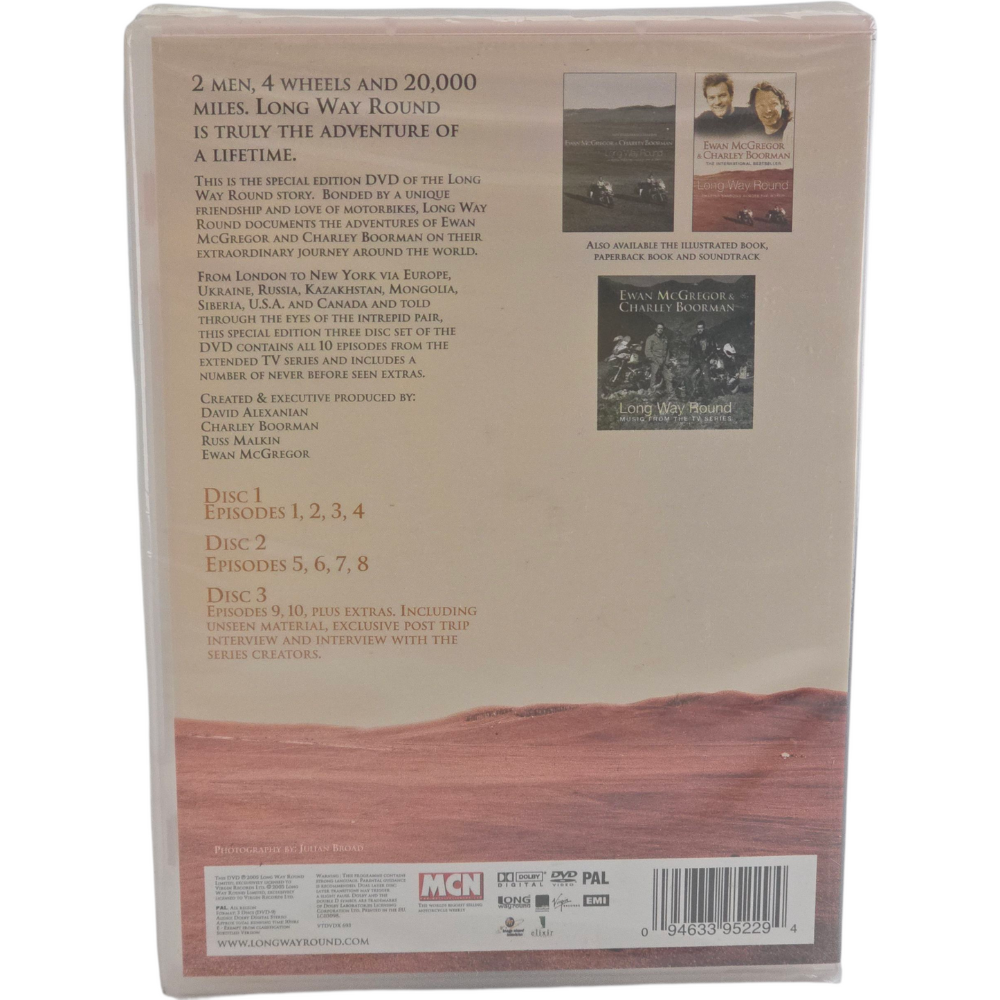 Long Way Round 3 x DVD Saison 1 Ewan McGregor, Charley Boorman Zone 2