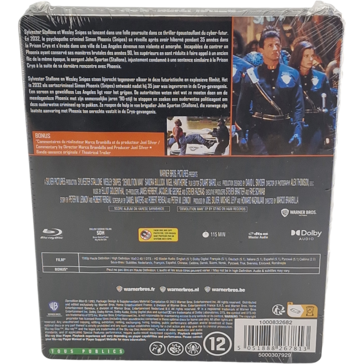 Demolition Man Steelbook Blu-ray  Sylvester Stallone, Wesley Snipes Zone Libre