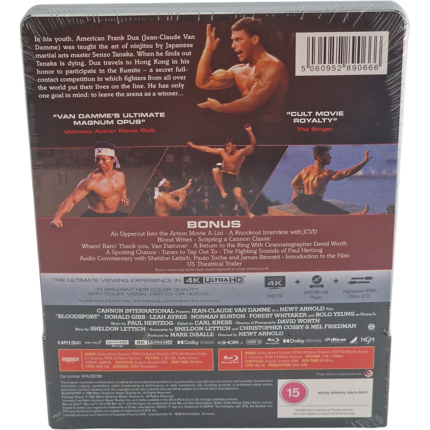 Bloodsport Steelbook Débossé 4K Ultra HD + Blu-ray Limitée Collector's Edition B